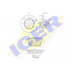 31503-4070 ICER Комплект тормозов, дисковый тормозной механизм