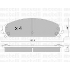 22-0717-0 METELLI Комплект тормозных колодок, дисковый тормоз