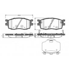 0 986 TB2 935 BOSCH Комплект тормозных колодок, дисковый тормоз