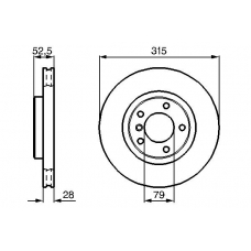 0 986 478 748 BOSCH Тормозной диск