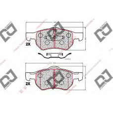 BP1922 DJ PARTS Комплект тормозных колодок, дисковый тормоз