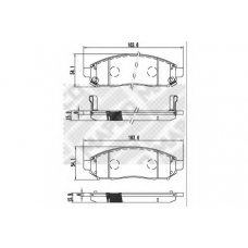 6868 MAPCO Комплект тормозных колодок, дисковый тормоз