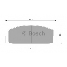 0 986 AB2 009 BOSCH Комплект тормозных колодок, дисковый тормоз