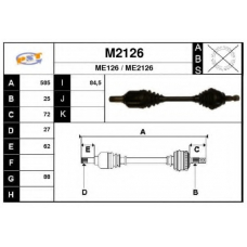 M2126 SNRA Приводной вал