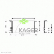 94-5027 KAGER Конденсатор, кондиционер