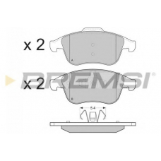 BP3383 BREMSI Комплект тормозных колодок, дисковый тормоз