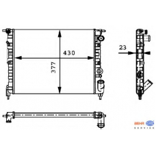 8MK 376 717-271 HELLA Радиатор, охлаждение двигателя