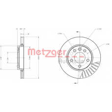 6110096 METZGER Тормозной диск