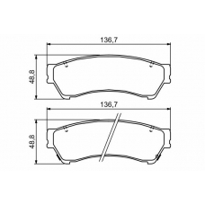 0 986 494 221 BOSCH Комплект тормозных колодок, дисковый тормоз