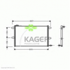 94-5393 KAGER Конденсатор, кондиционер