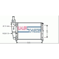 1705201 KUHLER SCHNEIDER Радиатор, охлаждение двигател