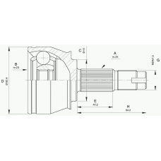 CVJ5532.10 OPEN PARTS Шарнирный комплект, приводной вал