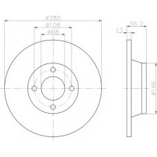 8DD 355 103-071 HELLA Тормозной диск