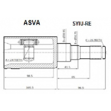 SYIU-RE ASVA Шарнирный комплект, приводной вал