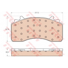 GDB5114 TRW Комплект тормозных колодок, дисковый тормоз