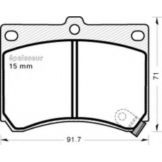 421 MGA Комплект тормозных колодок, дисковый тормоз