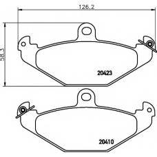 8DB 355 019-191 HELLA PAGID Комплект тормозных колодок, дисковый тормоз