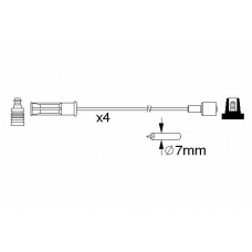 0 986 357 184 BOSCH Комплект проводов зажигания