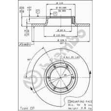 08.2138.10 BREMBO Тормозной диск