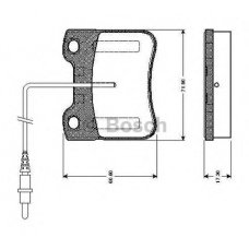 0 986 TB2 582 BOSCH Комплект тормозных колодок, дисковый тормоз