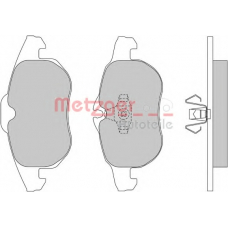 1170100 METZGER Комплект тормозных колодок, дисковый тормоз