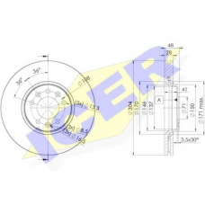 78BD4755-2 ICER Тормозной диск