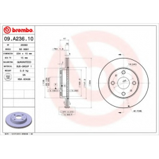 09.A236.10 BREMBO Тормозной диск