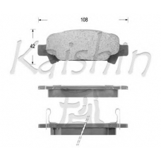 D7069 KAISHIN Комплект тормозных колодок, дисковый тормоз