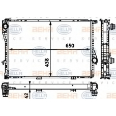 8MK 376 712-504 HELLA Радиатор, охлаждение двигателя