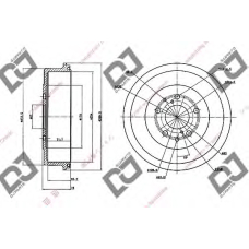 BR1086 DJ PARTS Тормозной барабан