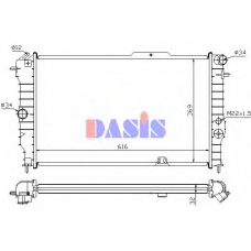 151191N AKS DASIS Радиатор, охлаждение двигателя