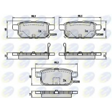 CBP32128 COMLINE Комплект тормозных колодок, дисковый тормоз