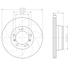 8DD 355 121-811 HELLA PAGID Тормозной диск