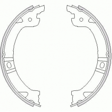 Z4744.00 WOKING Комплект тормозных колодок, стояночная тормозная с