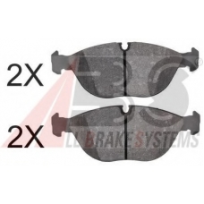 36957 ABS Комплект тормозных колодок, дисковый тормоз