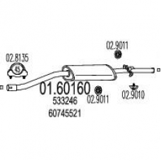 01.60160 MTS Глушитель выхлопных газов конечный