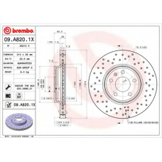 09.A820.1X BREMBO Тормозной диск