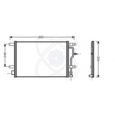 30B0050 ELECTRO AUTO Конденсатор, кондиционер