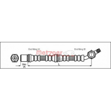 4114699 METZGER Тормозной шланг