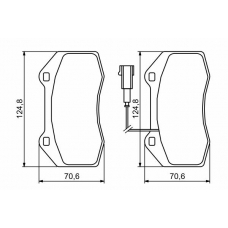 0 986 494 228 BOSCH Комплект тормозных колодок, дисковый тормоз