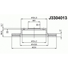 J3304013 NIPPARTS Тормозной диск