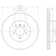 8DD 355 107-671 HELLA Тормозной диск