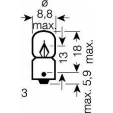3893CB OSRAM Лампа накаливания, фонарь указателя поворота; ламп