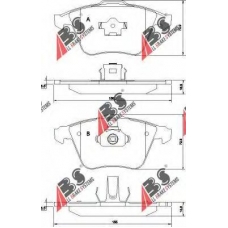 37464 OE ABS Комплект тормозных колодок, дисковый тормоз