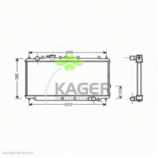 31-3161 KAGER Радиатор, охлаждение двигателя