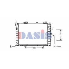 121120N AKS DASIS Радиатор, охлаждение двигателя