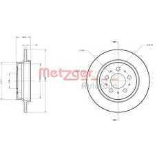 6110224 METZGER Тормозной диск