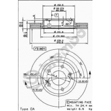 09.9079.10 BREMBO Тормозной диск