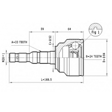 C.244 STATIM Шарнирный комплект, приводной вал