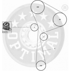 SK-1493 OPTIMAL Комплект ремня грм